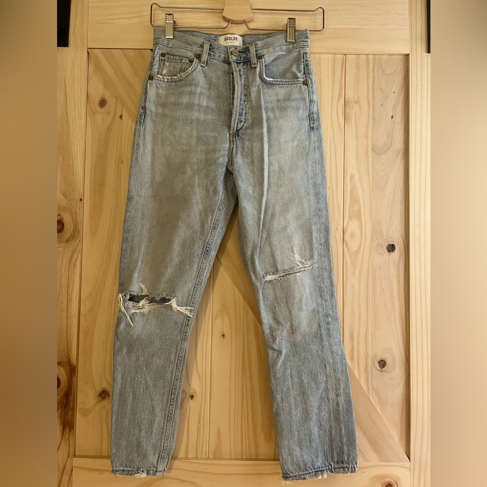 Agolde high rise jeans button fly size 23